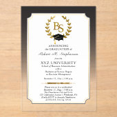 BS - Bachelor of Science Degree Uni-Abschluss Acryleinladungen (Vorderseite)