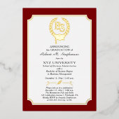 BS - Bachelor of Science Degree Uni-Abschluss Folieneinladung (Vorderseite)