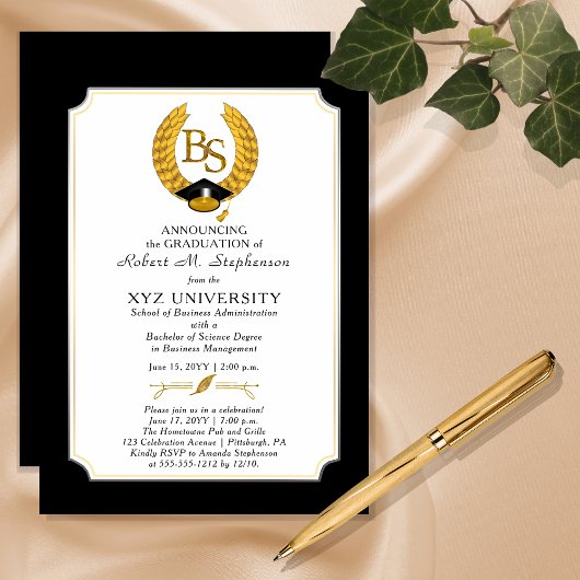 BS - Bachelor of Science Degree Uni-Abschluss Magneteinladung