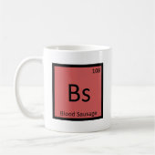 Bs - Blutwurst Chemische Chemie Periodische Tabell Kaffeetasse (Links)