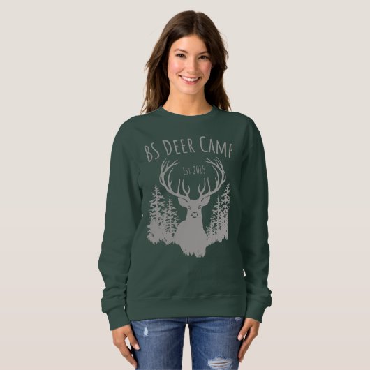 BS Deer Camp - Holz - Crew Sweatshirt (Vorne ganz)