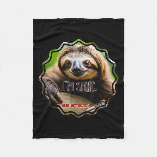 Bs Im Stoic Sloth Fleecedecke (Vorderseite)