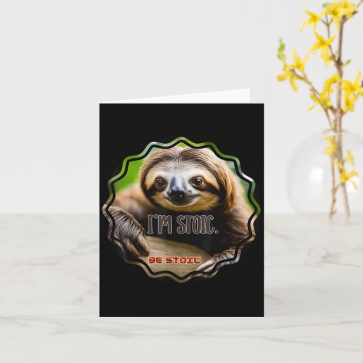 Bs Im Stoic Sloth Karte (Gelbe Blume)