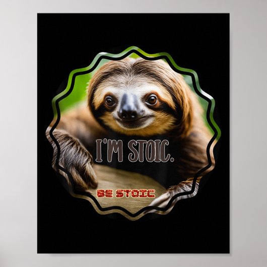 Bs Im Stoic Sloth Poster (Vorne)