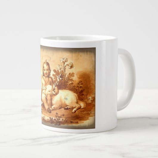 Bsby Boy mit Little Lamb Tasse (Vorderseite Rechts)