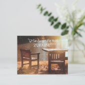 bsgrüße von Zuhause Postkarte (Stehend Vorderseite)