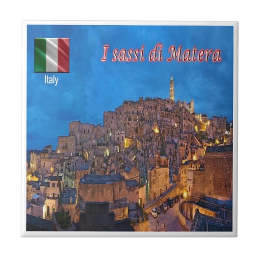 BSL017 MATERA, The Sassi of Matera, Fliese (Vorderseite)