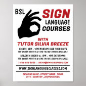 BSL, Okay Gesture, Sprachkurswerbung Poster (Vorne)