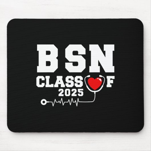 Bsn Bachelor of Nursing Abschluss Cl of 2025 Grad Mousepad (Vorne)
