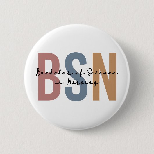 BSN Bachelor of Science in Nursing Abschluss Button (Vorderseite)