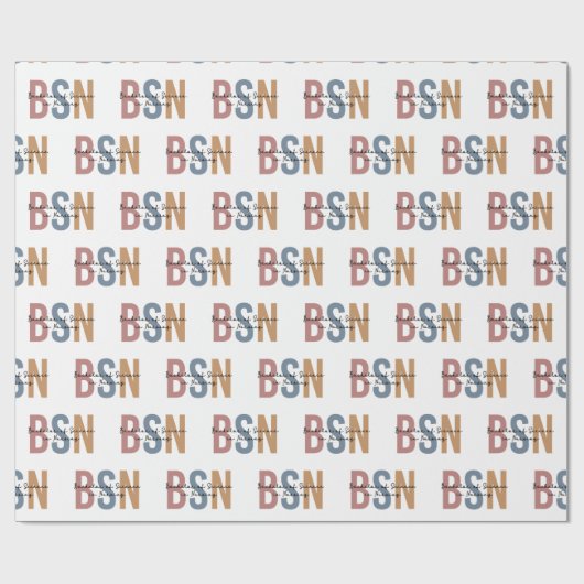BSN Bachelor of Science in Nursing Abschluss Geschenkpapier (Flach)