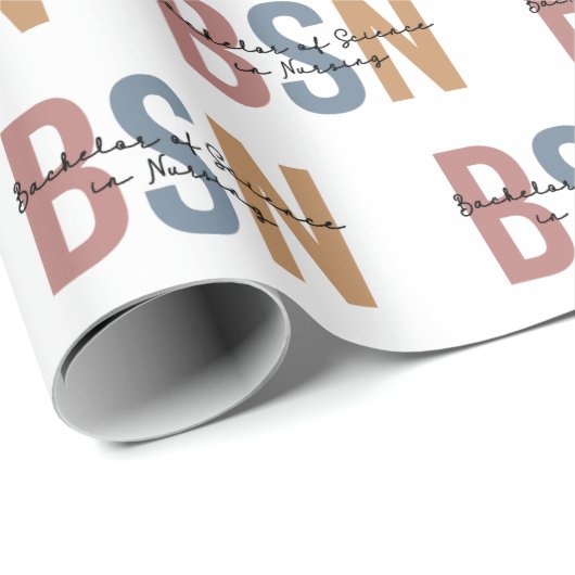 BSN Bachelor of Science in Nursing Abschluss Geschenkpapier (Rolleneckpunkt)