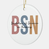 BSN Bachelor of Science in Nursing Abschluss Keramik Ornament (Links)