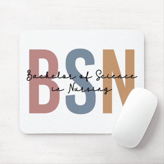 BSN Bachelor of Science in Nursing Abschluss Mousepad (Mit Mouse)
