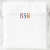 BSN Bachelor of Science in Nursing Abschluss Runder Aufkleber (Tasche)