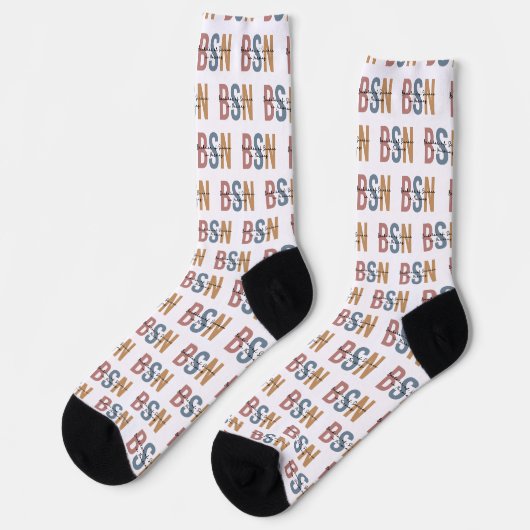 BSN Bachelor of Science in Nursing Abschluss Socken (Linkes Detail)