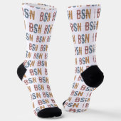 BSN Bachelor of Science in Nursing Abschluss Socken (Gewinkelt)
