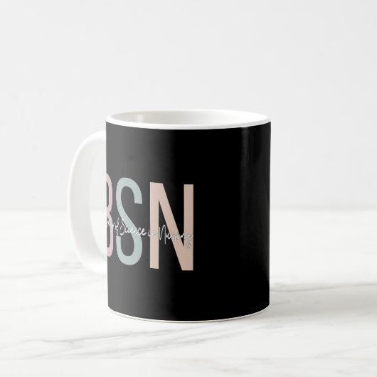 Bsn Boho Bachelor of Science in Nursing Kaffeetasse (Vorderseite Links)