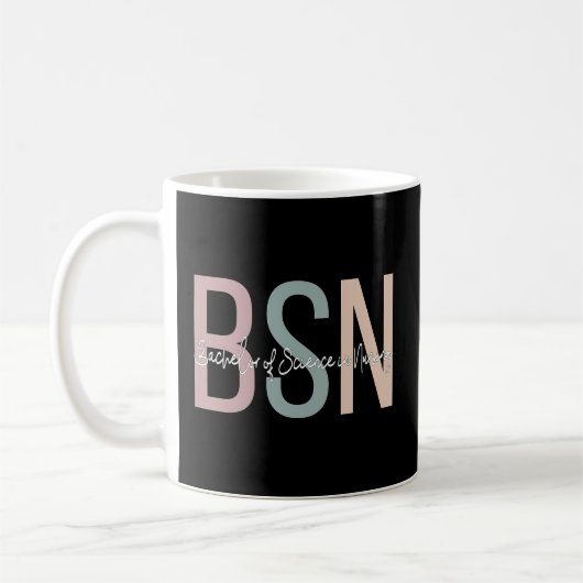 Bsn Boho Bachelor of Science in Nursing Kaffeetasse (Links)