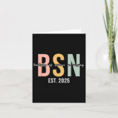Bsn Est. 2025 Bachelor of Science in Nursing Gradu Karte (Vorderseite)