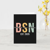 Bsn Est. 2025 Bachelor of Science in Nursing Gradu Karte (Gelbe Blume)
