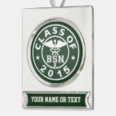 BSN-Klasse 2015 Banner-Ornament Silber (Links)