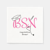BSN Krankenschwester Abschluss Abendessen Party De Serviette (Vorderseite)