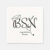 BSN Krankenschwester Abschluss Abendessen Party De Serviette (Vorderseite)