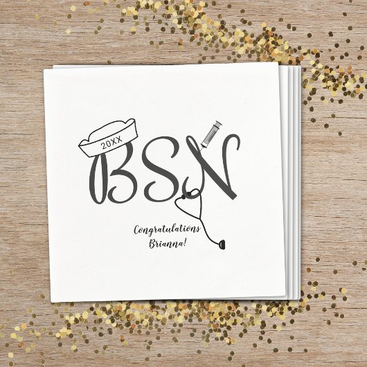 BSN Krankenschwester Abschluss Abendessen Party De Serviette