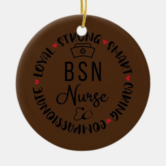 BSN Krankenzubehör Krankenpfleger Krankenpflege Ab Keramik Ornament (Vorne)