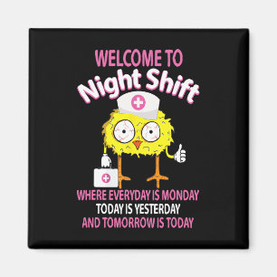Bsn Lpn Cna Funny Nursing Chick Willkommen in Nigh Magnet
