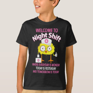 Bsn Lpn Cna Funny Nursing Chick Willkommen in Nigh T-Shirt