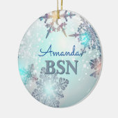 BSN Nurse Abschluss Keramik Ornament (Links)