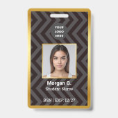 BSN Nurse Custom Logo Foto Ausweis (Rückseite)
