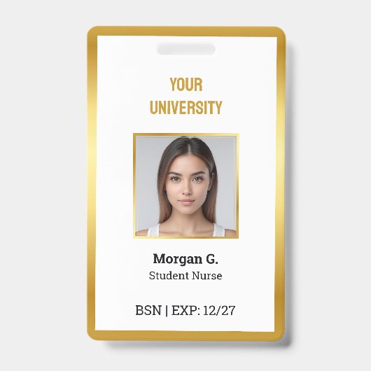 BSN Nurse Name des benutzerdefinierten Fotos Ausweis (Front)