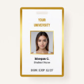 BSN Nurse Name des benutzerdefinierten Fotos Ausweis (Rückseite)