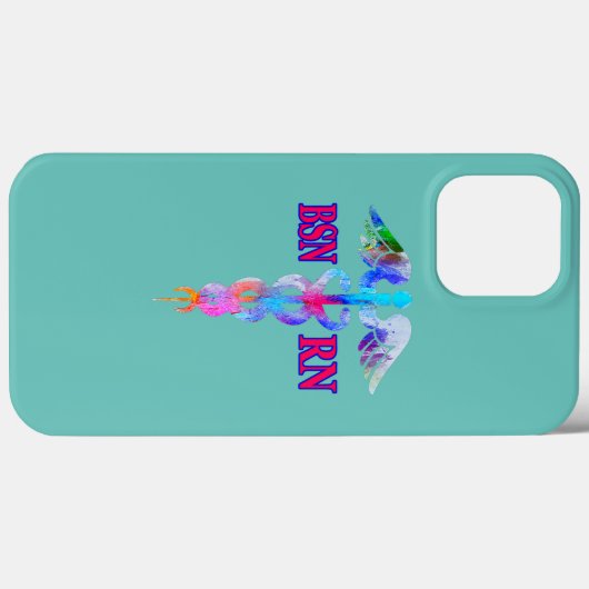 BSN Registered Nurse RN Caduceus Nursing Emblem Case-Mate iPhone Hülle (Rückseite (Horizontal))