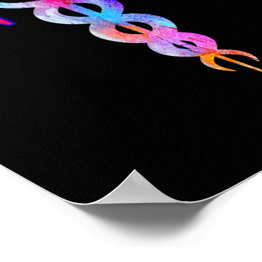 BSN Registered Nurse RN Caduceus Nursing Emblem Poster (Ecke)