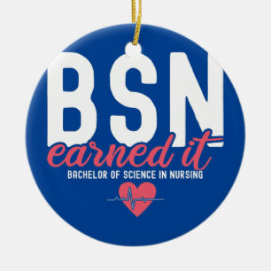 BSN RN Bachelor Of Science In Nursing Erreicht Keramik Ornament