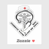 BSN - RN Graduate Aufkleber (Blatt)
