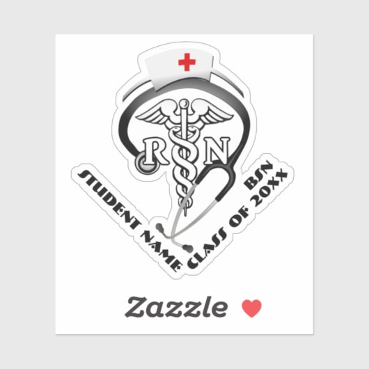 BSN - RN Graduate Aufkleber (Blatt)