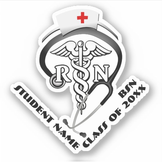 BSN - RN Graduate Aufkleber (Vorderseite)
