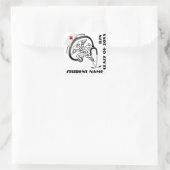 BSN - RN Graduate Quadratischer Aufkleber (Tasche)