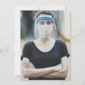 BSN RN Nurse Abschluss Blue and Gold Einladung (Rückseite)