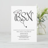 BSN RN Pflegepersonal Abschluss lädt ein, einfach  Einladung (Stehend Vorderseite)