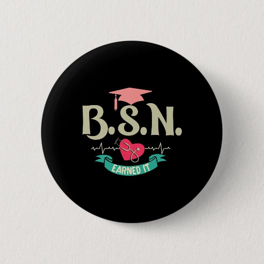 Bsn verdiente es als Krankenschwester Button (Vorderseite)