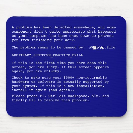 BSOD Mousepad (Vorne)