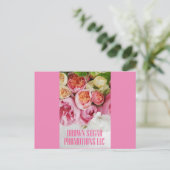 BSPllc Sweet Pink Postcard Postkarte (Stehend Vorderseite)