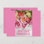 BSPllc Sweet Pink Postcard Postkarte (Vorne/Hinten)