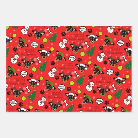 BT2MPS Min Button Weihnachtsgebäckpapier Geschenkpapier Set (Vorderseite 3)